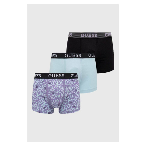 Boxerky Guess 3-pak pánske, čierna farba