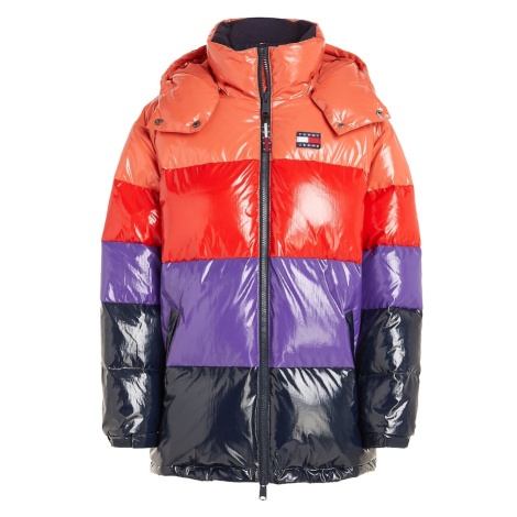 Tommy Jeans Zimná bunda 'Alaska'  fialová / červená / oranžovo červená / čierna Tommy Hilfiger