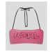 Plavky Karl Lagerfeld Ikonik 2.0 Lurex Bandeau Ružová