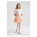 DEFACTO Girl's Stretch Waisted Tulle Skirt