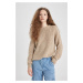 DEFACTO Regular Fit Crew Neck Basic Sweater