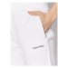 Calvin Klein Teplákové nohavice Micro Logo Essential K20K204424 Biela Regular Fit