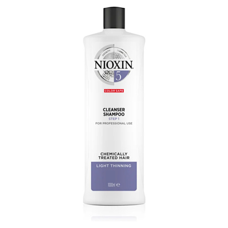 Šampón pre mierne rednúce chemicky ošetrené vlasy Nioxin System 5 Cleanser Shampoo - 1000 ml (81