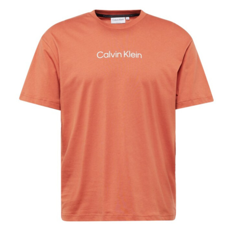Calvin Klein Tričko 'Hero'  hrdzavo červená / biela