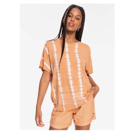 White-Orange Women's Patterned T-Shirt Roxy - Women