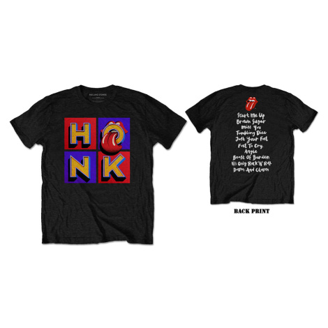 The Rolling Stones tričko Honk Album Tracklist Čierna