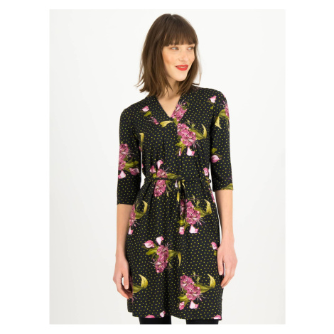 Green-and-black patterned dress with three-quarter sleeves Blutsgeschwister Me and my - Ladies