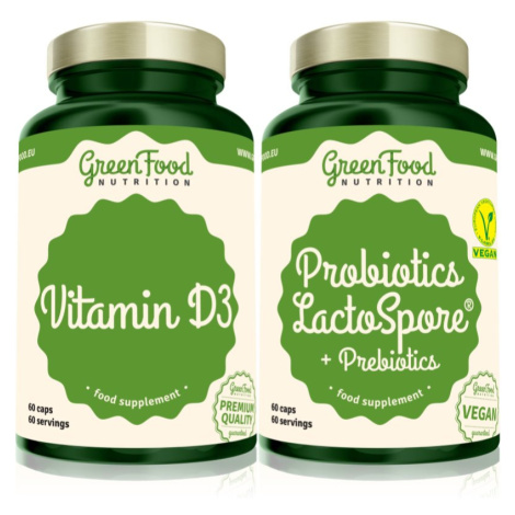 GreenFood Nutrition Probiotics Lactospore® with Prebiotics + Vitamin D3 sada
