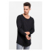 Long Shaped Fashion L/S T-Shirt Black