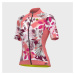 ALÉ Cyklistický dres s krátkym rukávom - PR-S GARDEN LADY - bordová/ružová/biela