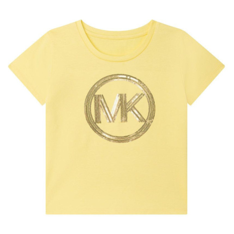 Detské bavlnené tričko Michael Kors žltá farba,