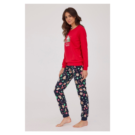 DÁMSKE PYŽAMO DR 671/372 HOME Červená Cornette