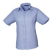 Premier Workwear Dámska košeľa s krátkym rukávom PR302 Midblue -ca. Pantone 2718