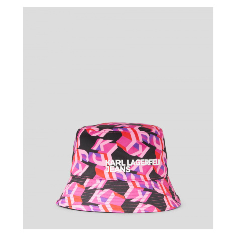 Klobúk Karl Lagerfeld Jeans Monogram Bucket Hat Ružová