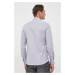 Košeľa Calvin Klein pánska,šedá farba,slim,s klasickým golierom,K10K110856