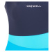Dámske jednodielne plavky Lola Model 02 Tmavomodrá s modrou - Crowell tmavě modrá-světle modrá