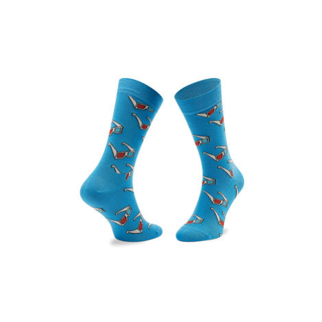 Happy Socks Ponožky Vysoké Unisex GLA01-6300 Modrá