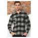 G697 DEWBERRY MENS SHIRT-BLACK-ANTHRACITE