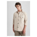 DEFACTO Relax Fit Long Sleeve Shirt Jacket