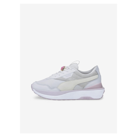 Bílé dámské tenisky se semišovými detaily Puma Cruise Rider Crystal
