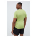 Tréningové tričko 4F zelená farba, jednofarebné