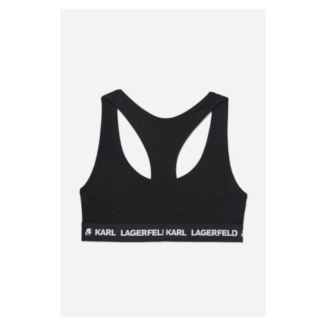 Spodná Bielizeň Karl Lagerfeld Logo Bralette Black