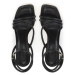 Kazar Studio Remienkové sandále  svetlohnedá / čierna