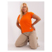 Orange cotton blouse of larger size