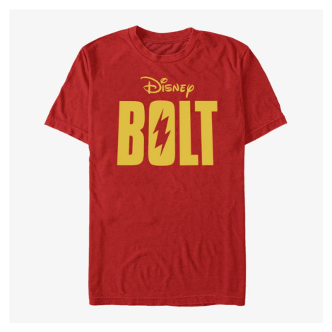 Queens Disney Bolt - Logo Text Unisex T-Shirt Red