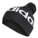 Dámska zimná čiapka ADIDAS POMPOM BEANIE BLACK WHITE