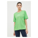 Bavlnené tričko Tommy Hilfiger zelená farba
