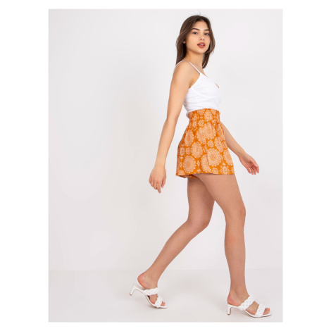 Dark orange shorts with high waist Alewtina FRESH MAD