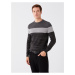 LC Waikiki Crew Neck Long Sleeve Color Block Men's Knitwear Sweater