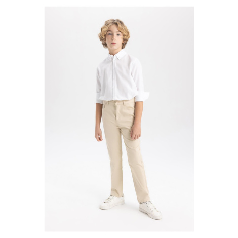 DEFACTO Boy's Straight Leg Gabardine Basic Trousers