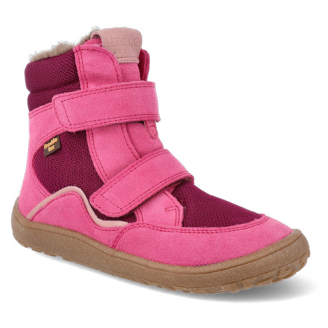 Barefoot zimná obuv Froddo - BF Tex Winter tmavo ružové