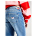 Tommy Jeans Džínsy  námornícka modrá / modrá denim / jasne červená / biela