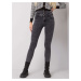 TMAVOSIVÉ DÁMSKE SKINNY DŽÍNSY NM-SP-L56.71-GRAY