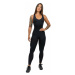 Nebbia One-Piece Workout Jumpsuit Gym Rat Black Fitness nohavice
