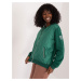 TMAVOZELENÁ PREŠÍVANÁ BOMBER MIKINA RV-BL-8223.05-DARK GREEN