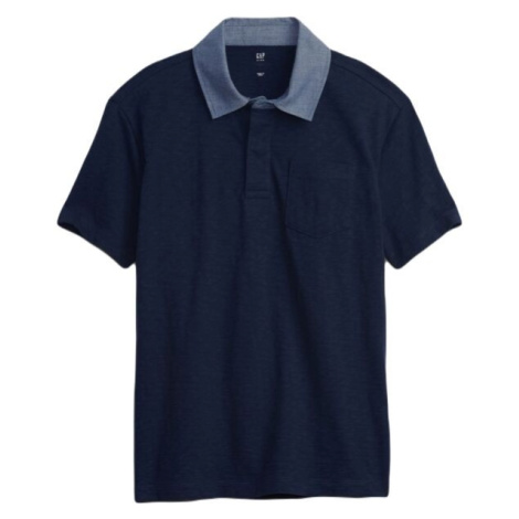 GAP CHAMBRAY POLO Chlapčenské tričko, tmavo modrá, veľkosť