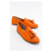 LuviShoes F04 Orange Skin Genuine Leather Shoes