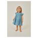Detské bavlnené šaty zippy mini, áčkový strih