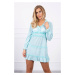 Dress with decorative ruffles mint