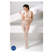 Passion BS048 white - Bodystocking Farba: Biela