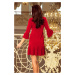 Červené pohodlné dámské plisované šaty model 7520041 - numoco S