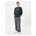 Koton Washed Sweatshirt Motto Printed Crew Neck Detailed Cotton