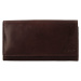 Dámska kožená peňaženka Lagen Zinna - tmavo hnedá