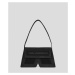 Kabelka Karl Lagerfeld Icon K Shoulderbag Suede Čierna