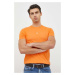 Bavlnené tričko Polo Ralph Lauren oranžová farba, jednofarebné