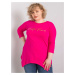 Fuchsia blouse with inscription